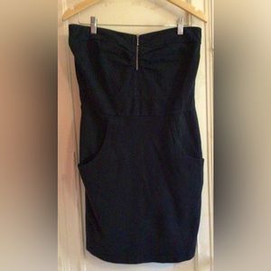 Hurley size XL strapless mini dress zips at bust has pockets fits like.a m/l.
